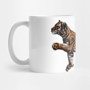 Amur tiger cub illustration Mug
